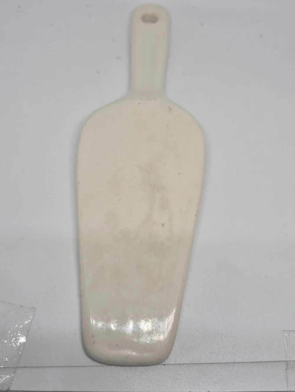Vintage Collectible Ceramic Cake/ Pie Server Cream with Gold Etched Design 9 in